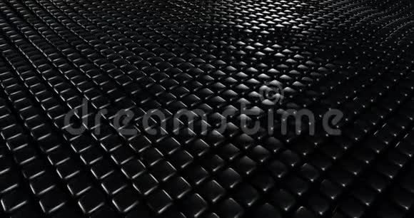 抽象的黑色立方体的波运动视频的预览图