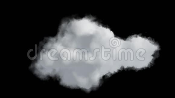 透明背景下的4k孤立云准备合成视频的预览图