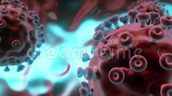 冠状病毒与感染医学概念三维渲染视频的预览图