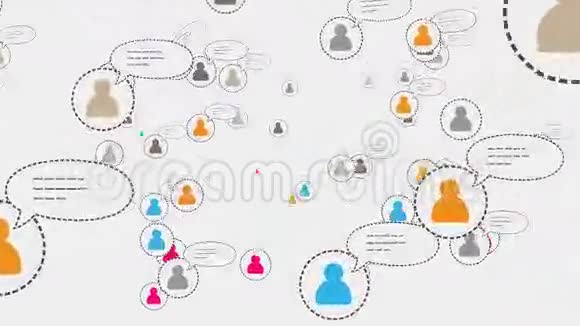 社交网络循环媒体概念Skype视频的预览图