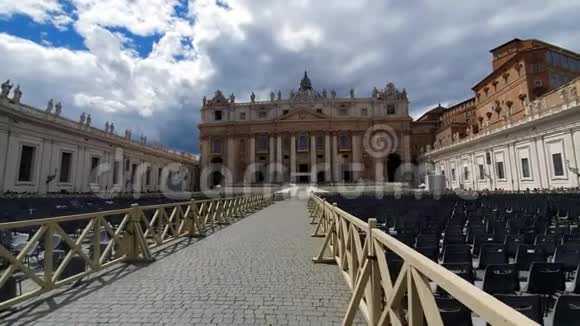 罗马意大利2019年5月21日梵蒂冈前面的地区罗马最受欢迎的旅游目的地大型柱柱视频的预览图