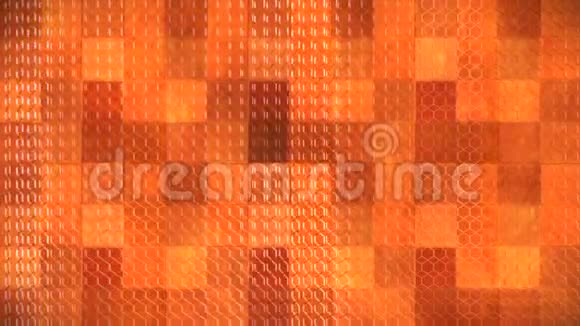 广播高科技旋转蜂蜜组合模式橙色抽象3D可循环高清视频的预览图