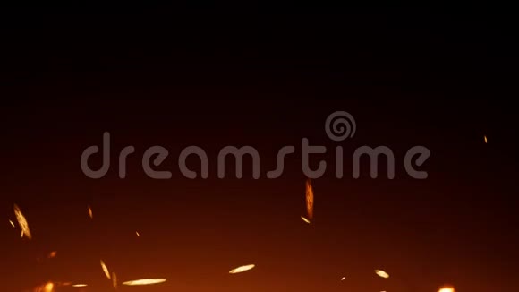 明亮的火火焰动画VFX效果在黑色背景视频的预览图
