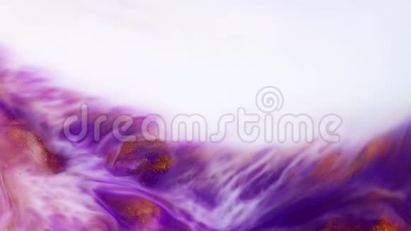 慢动作的流体艺术绘画抽象纹理艺术品液体背景形式设计彩色液体涂料视频的预览图