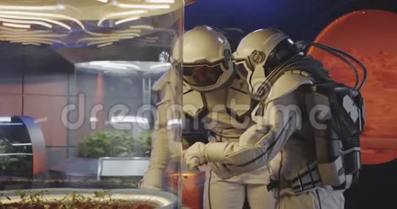 宇航员检查植物孵化器视频的预览图