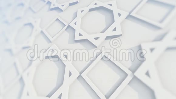 带有白色背景的伊斯兰装饰和波斯装饰视频的预览图