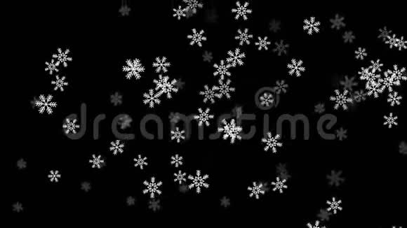 摘要落冬雪无缝循环动画绿色屏幕阿尔法视频的预览图