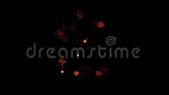 美丽的烟花爆炸动画视频的预览图