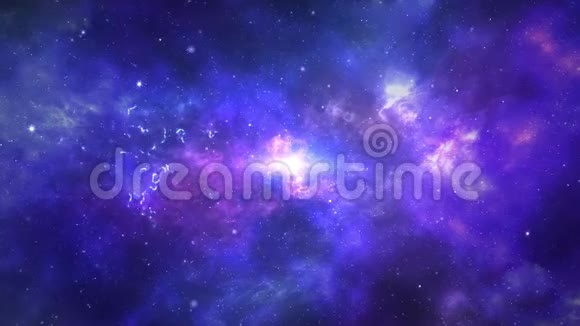 空间星系恒星和气体云圈动画中的科幻视频的预览图