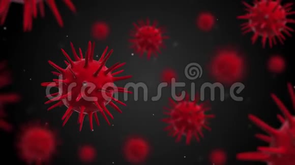 COVID19或冠状病毒2019年科罗纳病毒疾病循环背景视频的预览图