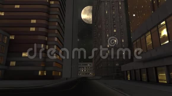 夜城空街满月1视频的预览图