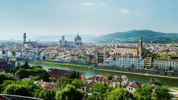 时间推移意大利佛罗伦萨的城市景观世界上最美丽的城市之一视频的预览图