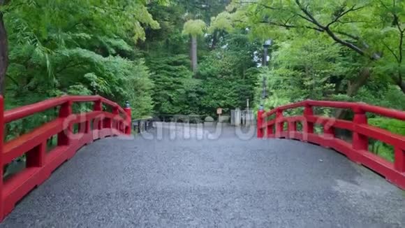 祖鲁冈哈奇曼古神社美丽的红桥视频的预览图