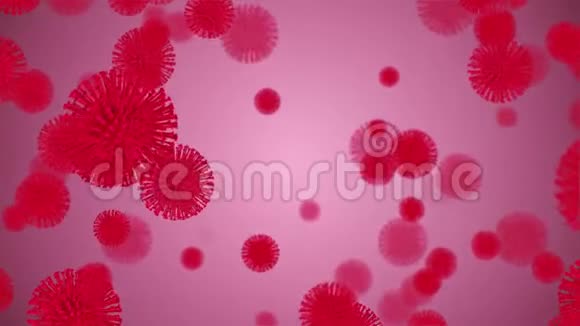 流感COVID19或冠状病毒2019Corona病毒2019循环动画视频的预览图