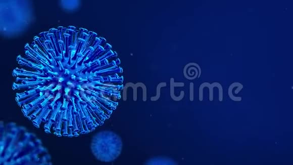 流感COVID19或冠状病毒2019Corona病毒2019循环动画视频的预览图