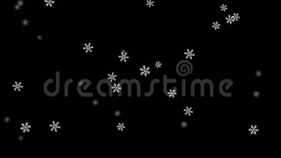 优质降雪雪花暴雪4k循环动画视频的预览图