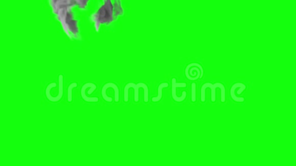 旋风飓风绿色屏幕3D渲染动画视频的预览图