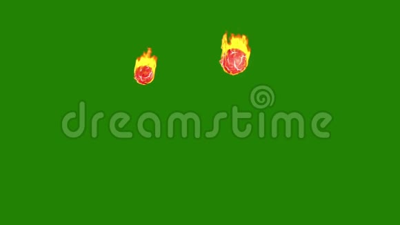 魔术火球绿幕3D渲染动画视频的预览图