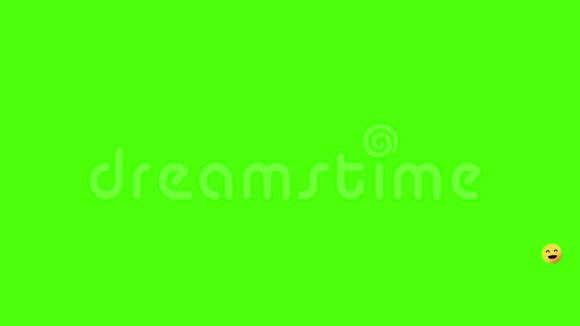 微笑符号图标动画通过绿色屏幕4K视频视频的预览图