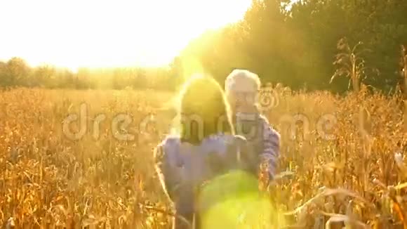 年轻夫妇快乐的太阳视频的预览图