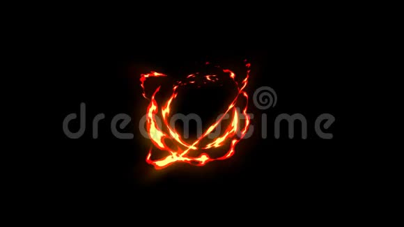 暗背景的火焰原子运动视频的预览图