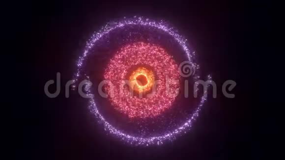 发光粒子和银河系爆炸火花三维渲染视频的预览图