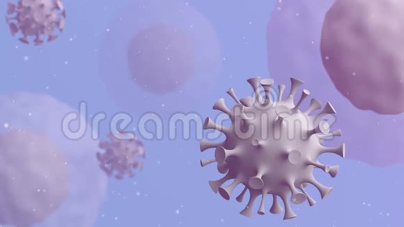 3D渲染细菌病毒3D渲染微生物视频的预览图