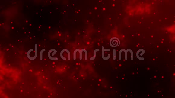 波克粒子星系模糊灯背景和纹理运动图形红色和黑色视频的预览图