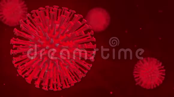 COVID19或冠状病毒2019科罗纳病毒医学3D动画循环视频的预览图