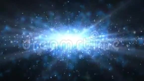 光速空间穿越星云尘埃到达银河中心4K无缝环运动背景动画视频的预览图