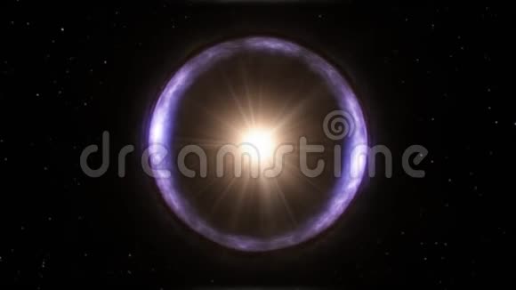 光弯曲爱因斯坦环星物理天文概念在空间4K无缝环运动背景动画视频的预览图