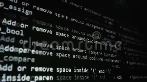 计算机屏幕上的源代码网络安全概念视频的预览图