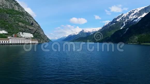 美丽的自然挪威山水湖光山色Hardanger峡湾视频的预览图