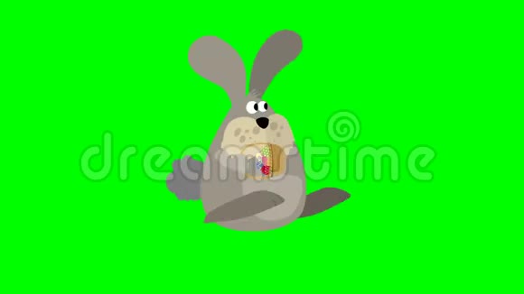 复活节兔子卡通跳跃视频的预览图