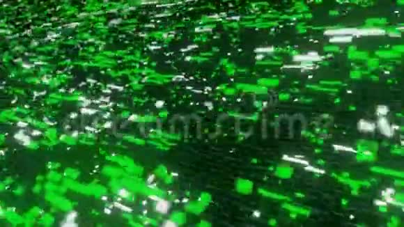 绿色未来流数据通信进入数字技术三维渲染视频的预览图