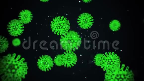 病毒感染可视化受感染人体内冠状病毒2019nCOV病原体细胞呈粉红色视频的预览图