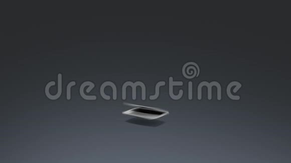 绿色屏幕的现代笔记本电脑出现在灰色背景上4K动画与阿尔法频道视频的预览图