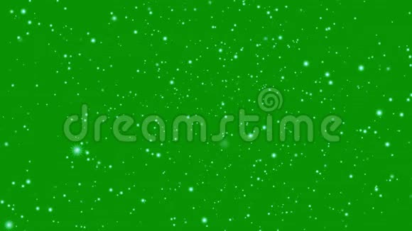 星光闪耀效果在绿屏背景动画上闪烁喜庆或节日装饰圣诞星光闪耀视频的预览图