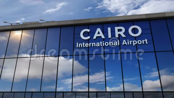 机场降落在开罗与终点站相呼应视频的预览图