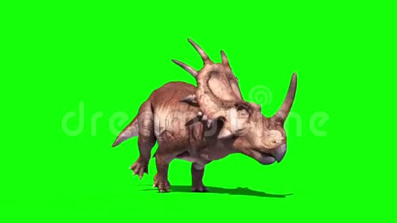 巨龙跑前静态循环恐龙侏罗纪绿屏视频的预览图