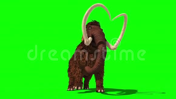 史前动物侏罗纪三维渲染绿屏Chroma关键视频的预览图