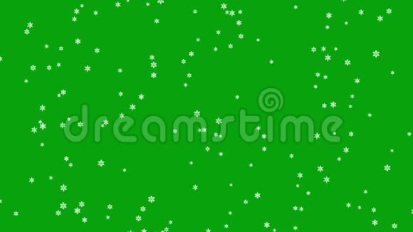 降雪片绿色屏幕背景视频的预览图