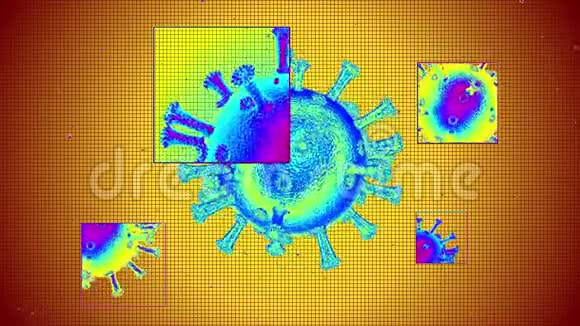 梯度背景下的冠状病毒分子冠状病毒是一种危险的流感热成像仪视频的预览图