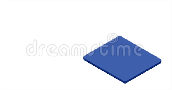 等距网购概念动画带蓝色和黄色购物袋的智能手机白底信用卡视频的预览图