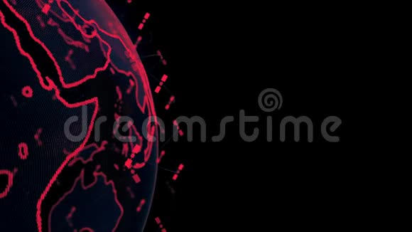 全球网络连接世界抽象三维渲染卫星星链卫星制造一个网或视频的预览图