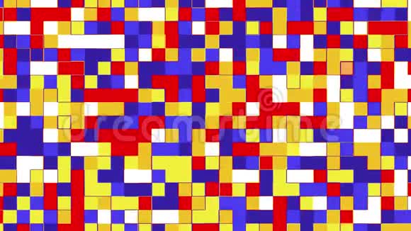 抽象动画的彩色块形状移动无缝环路动画背景壁纸视频的预览图