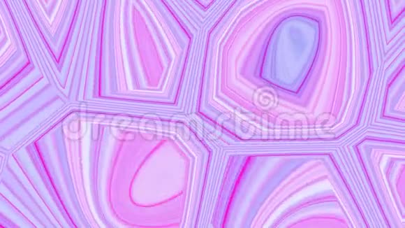 粉红色和白色抽象背景与移动的细胞形状具有抽象波纹效应的几何镜头运动设计视频的预览图