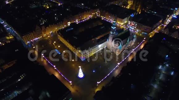 空中沃克劳市场广场视频的预览图