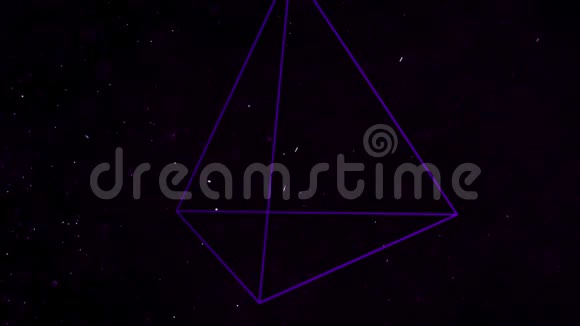 空间中粒子的运动抽象几何形状星系背景视频的预览图