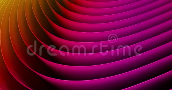 粉红色行的三维动画多色床单的波浪状运动视频的预览图